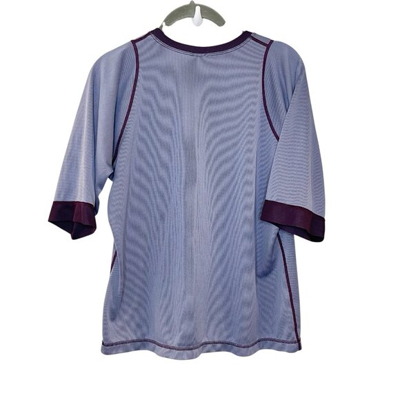 Vintage 2001 Patagonia Short Sleeve Button Up Purple Lightweight Quick Dry - Picture 2 of 5